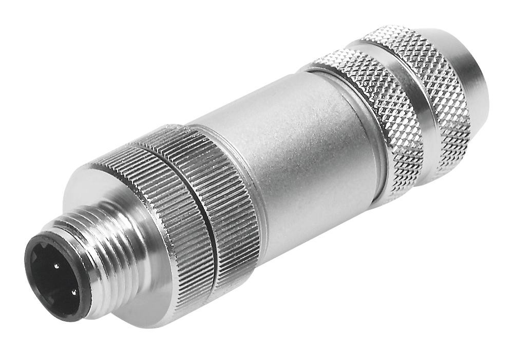 Festo Necu-M-S-D12G4-C2-Et Sensor Connector, M12, Female, 4 Pos