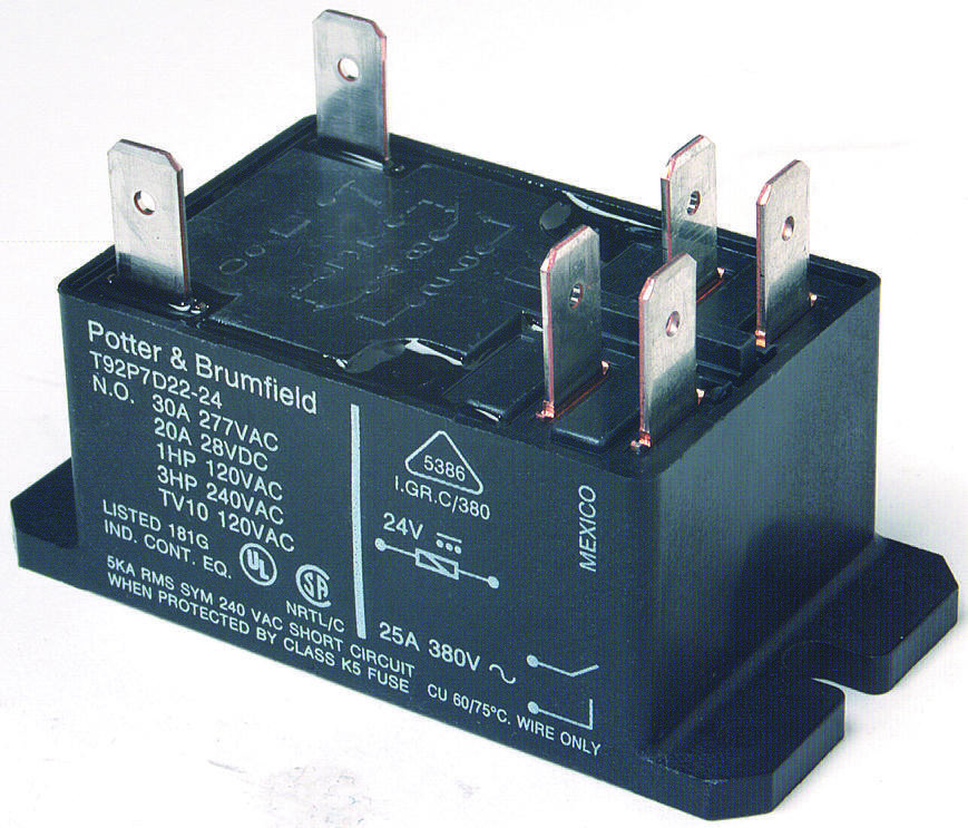 Potter&brumfield - Te Connectivity T92S7A22-240 Relay, Dpst-No, 277Vac, 28Vdc, 40A