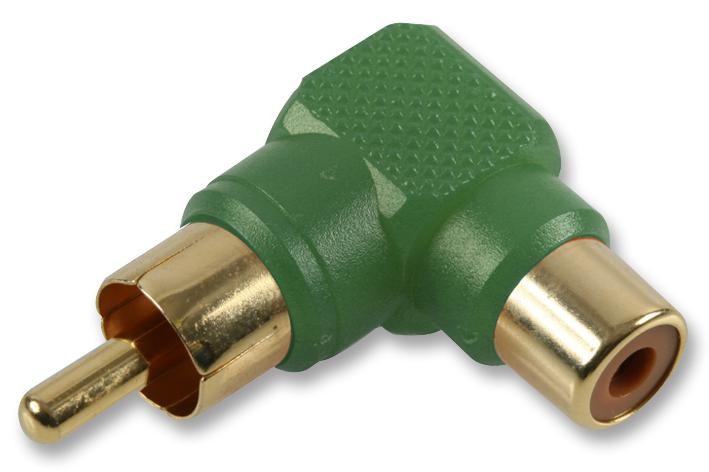 Pro Signal Psg02738 Phono Adaptor, 90Deg, Gold, Grn