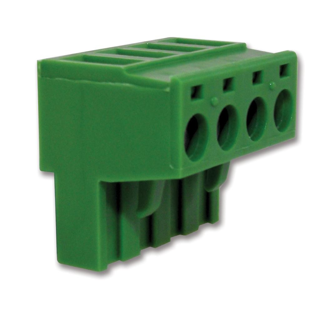 Camdenboss Ctb9208/4 Terminal Block, Pluggable, 4Pos, 12Awg