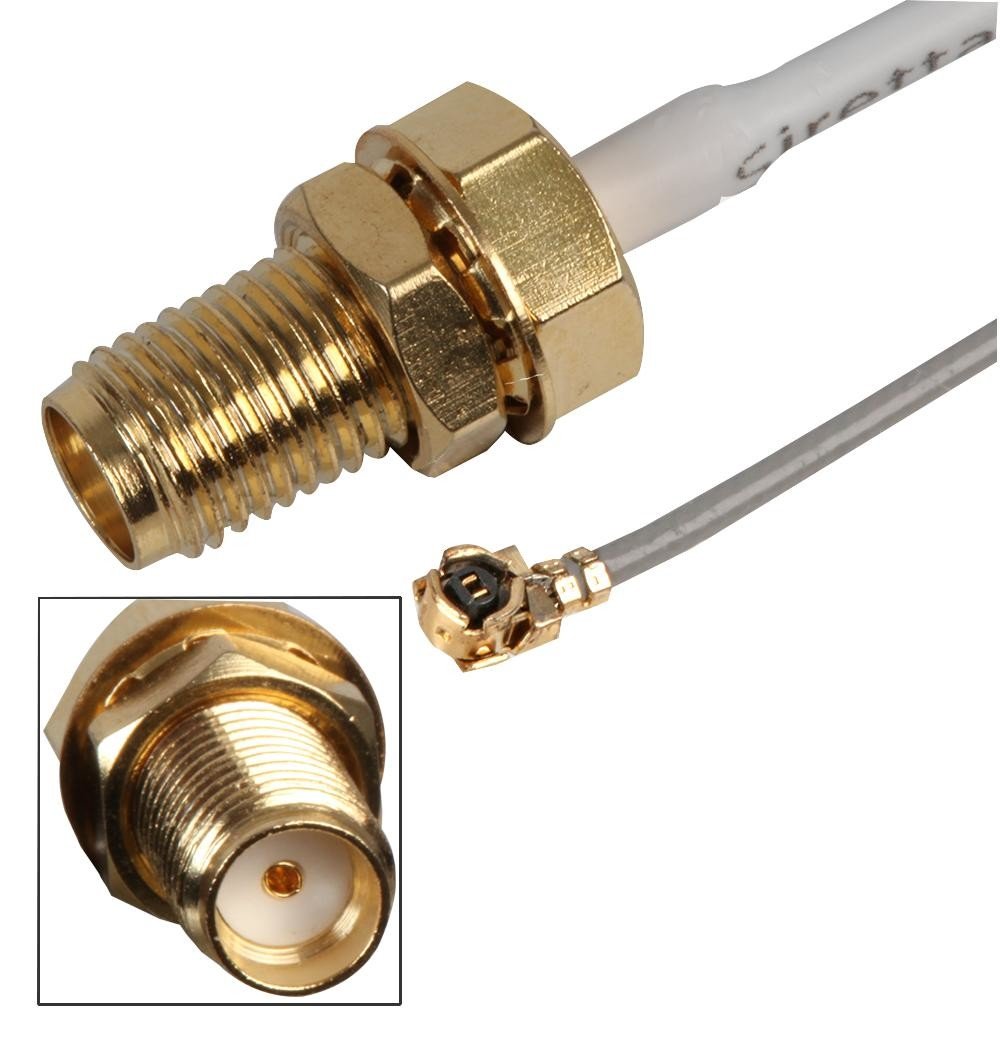 Siretta Asmg010X113S17 100Mm 1.13 Cable, Ufl To Sma F Bulkhead