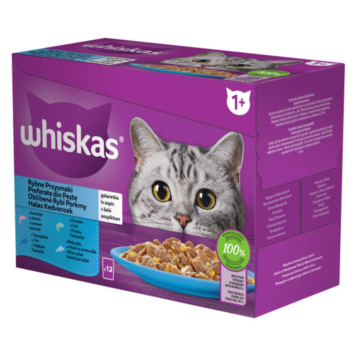 Whiskas kapsičky Oblíbené Rybí Pokrmy v želé 48x85g