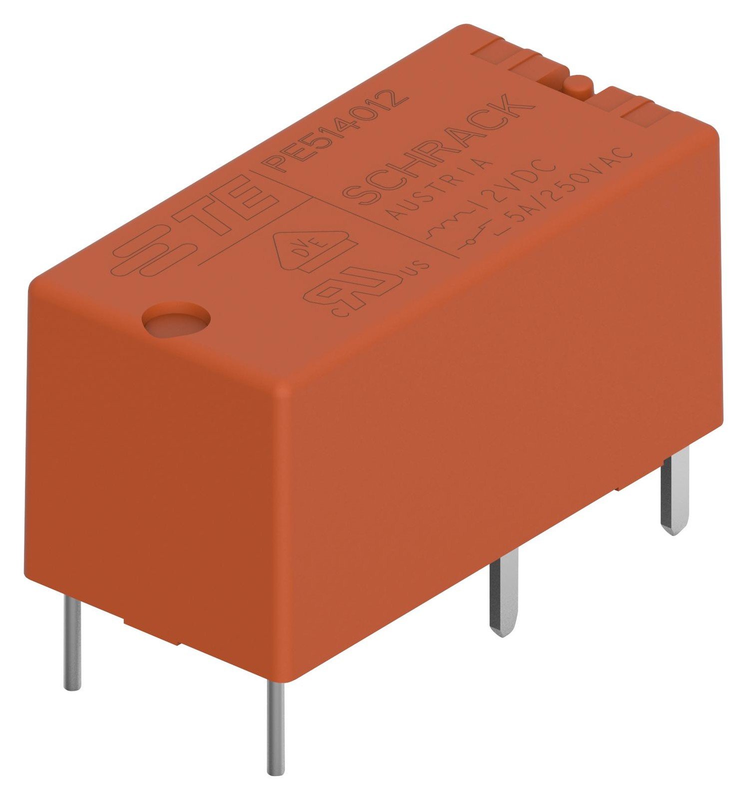 Schrack - Te Connectivity Pe514012 Power Relay, Spdt, 5A, 250V, Pcb