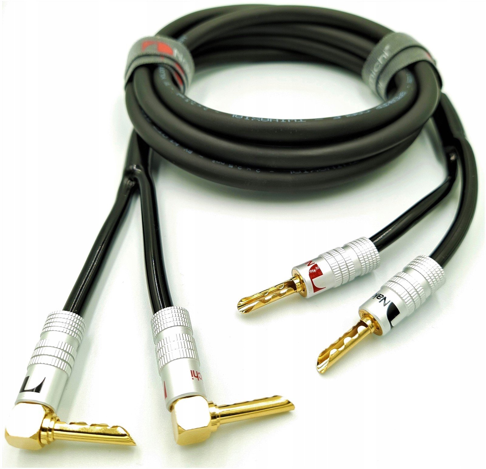 Nakamichi Reproduktorový kabel 2x4mm2 banánky Bfa 1m