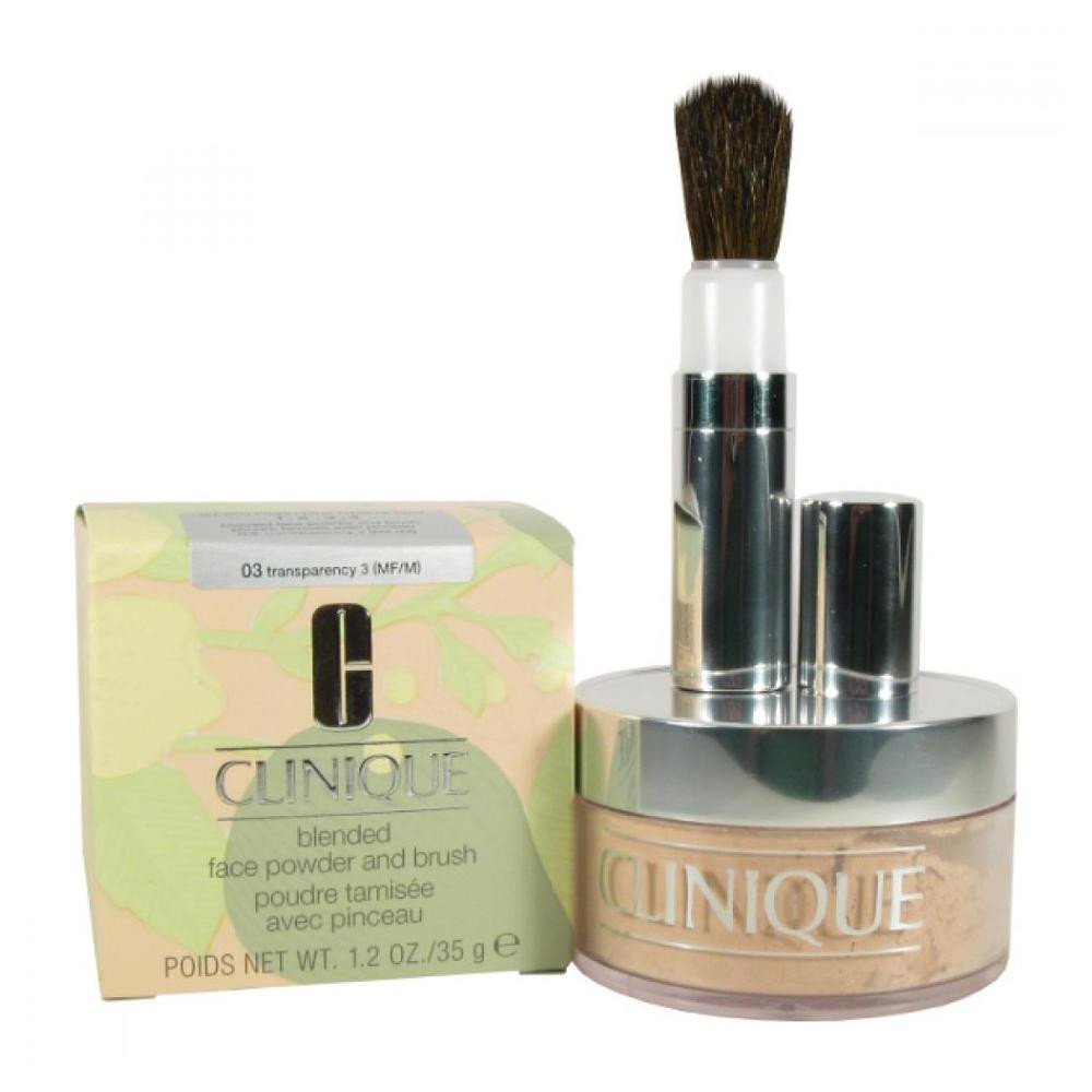 CLINIQUE Blended Face Powder And Brush 03 35 g Odstín 03 Transparency