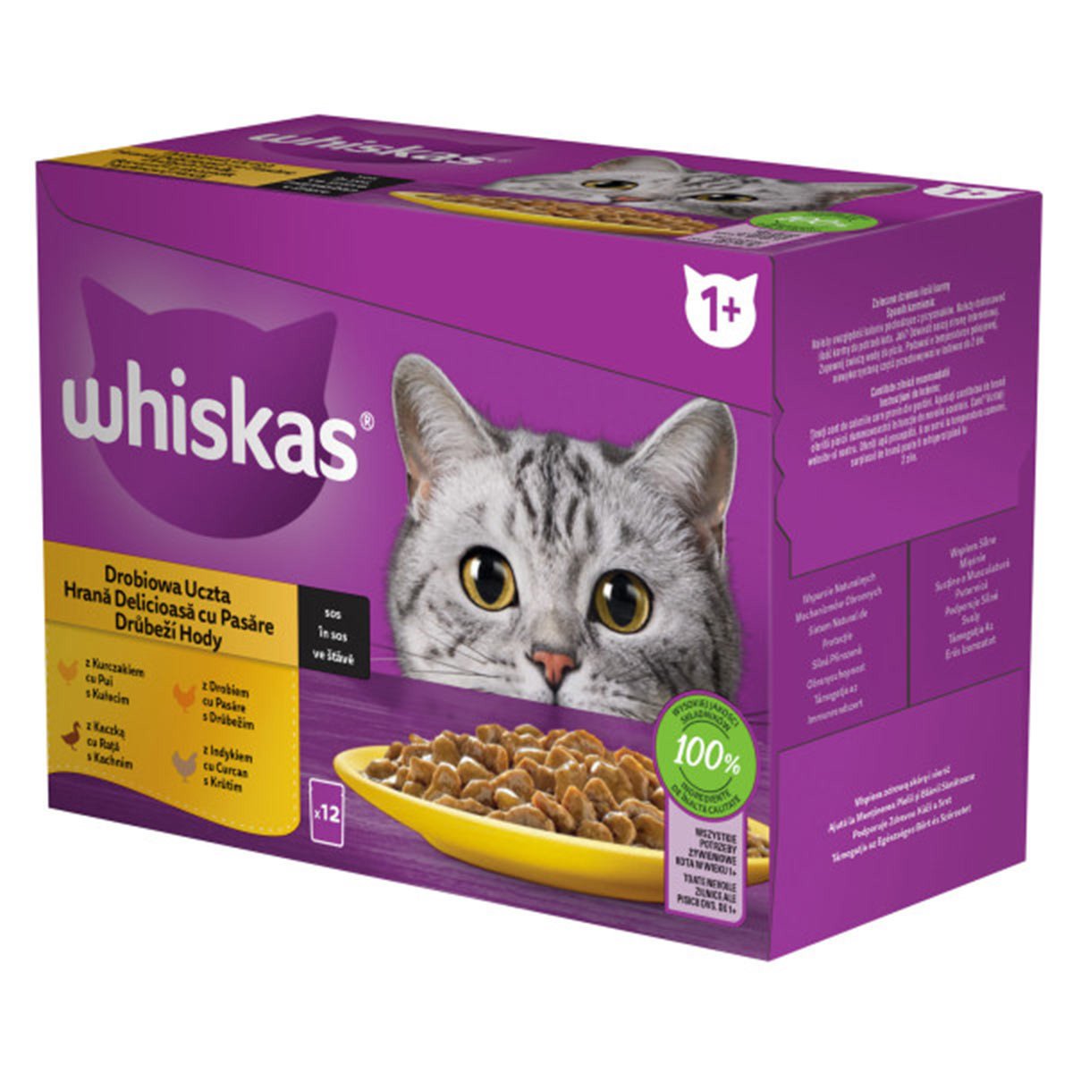 Whiskas kapsičky Drůbeží výběr ve šťávě 48x85g