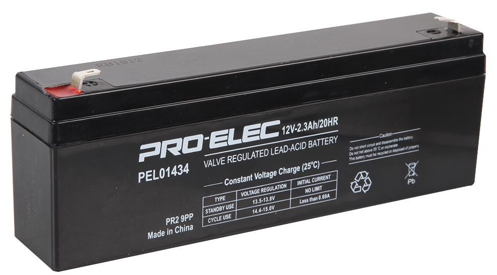 Pro Elec Pel01434 Battery,lead Acid,2.3Ah,12V