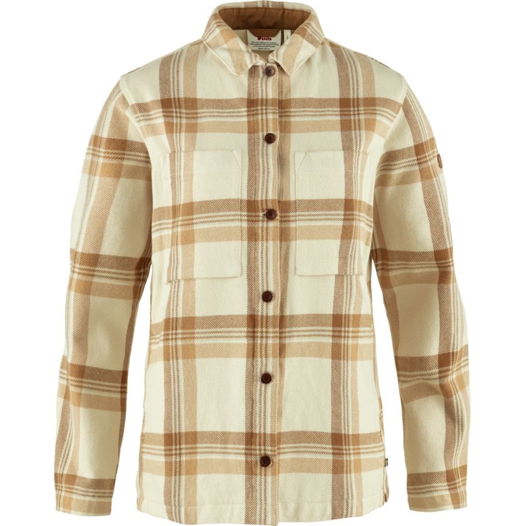 FJÄLLRÄVEN Singi Flannel Overshirt W, Chalk White-Dune Beige (vzorek) velikost: S