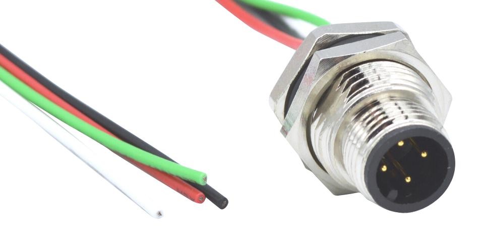 Norcomp Mpm12A04I12Ar02 Sensor Cord, M12 Plug-Free End, 304.8Mm