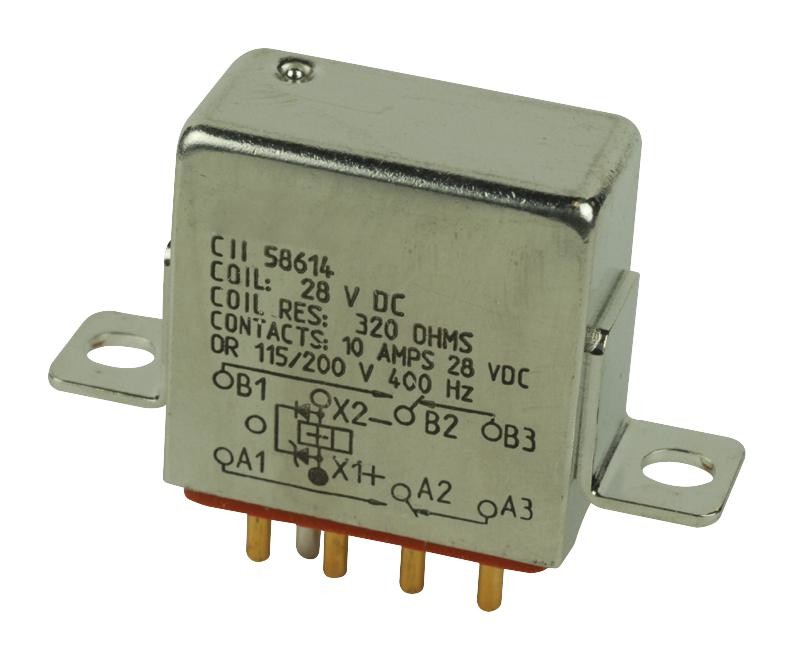 Cii - Te Connectivity 5-1617758-0 Power Relay, Dpdt, 28Vdc, 5A, Panel