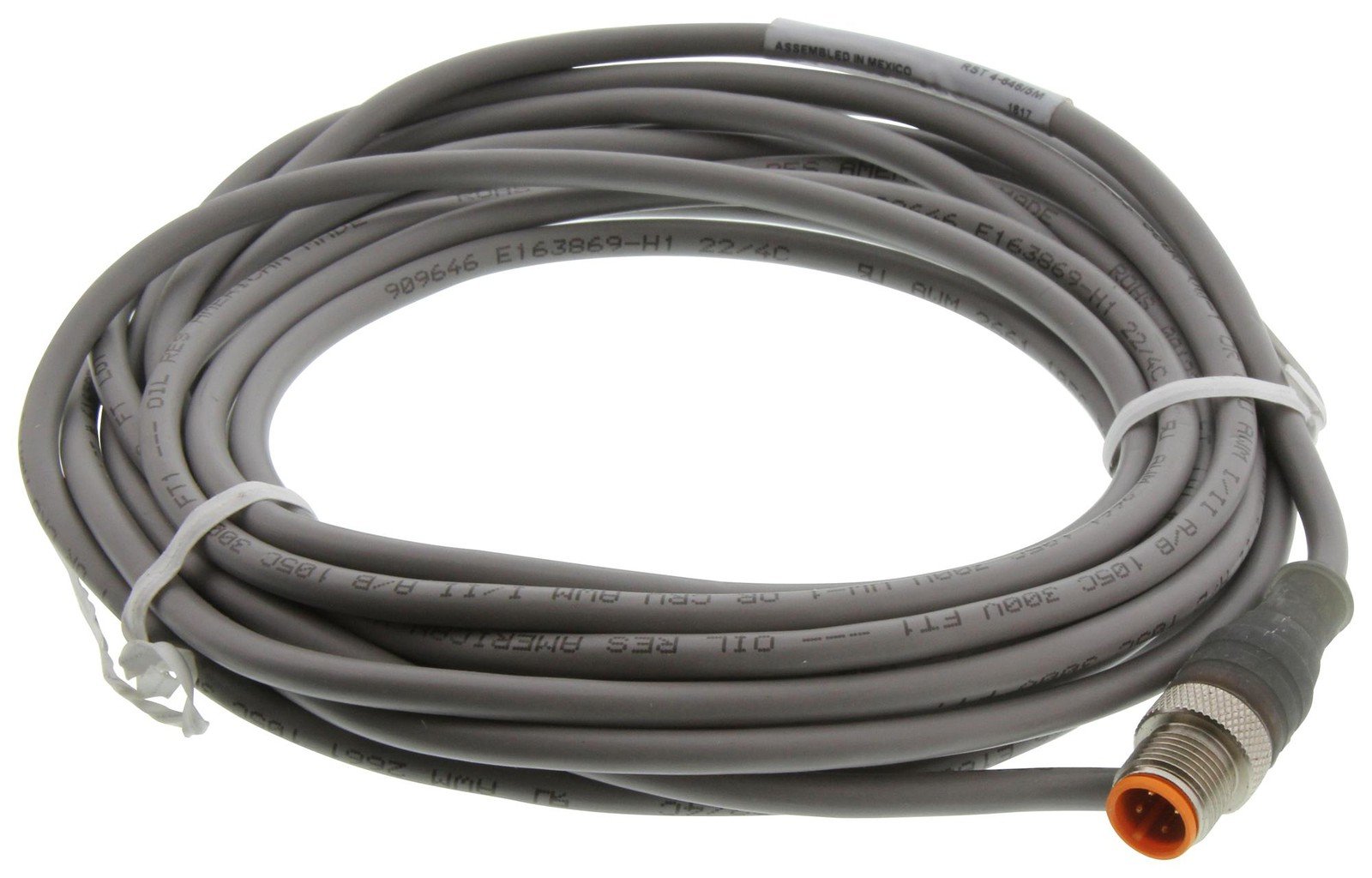 Lumberg Automation Rst 4-646/5M Sensor Cord, 4P, M12 Plug-Free End, 5M