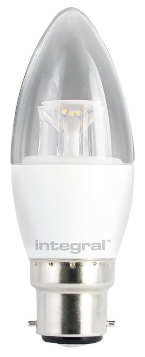 Integral Led Ilb35B22C6.0N27Kbewa Lamp Led Candle 6W Ww 470Lm B22 Nd Clear