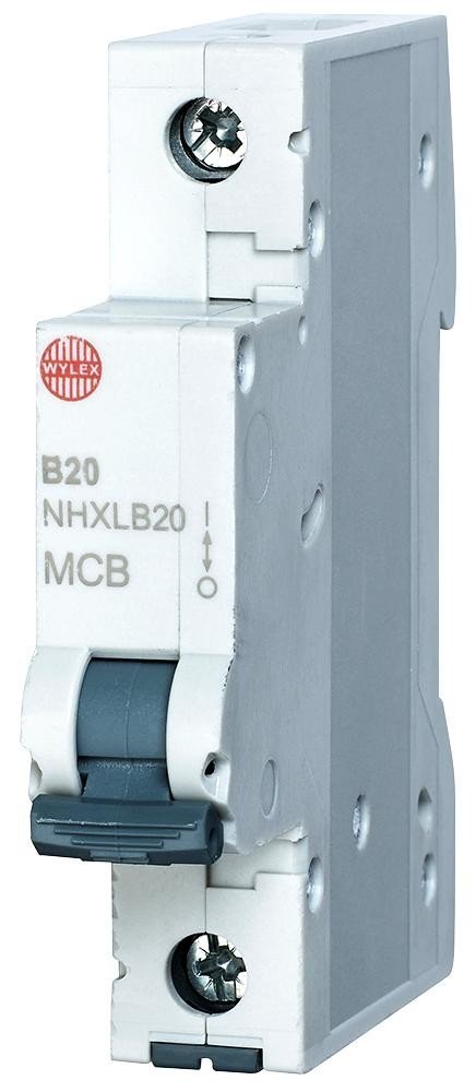 Wylex Nhxlb20 20A Single Pole B Curve Mcb