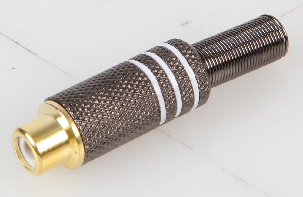 Pro Signal Psg08676 Phono Plug, Black/white/6Mm