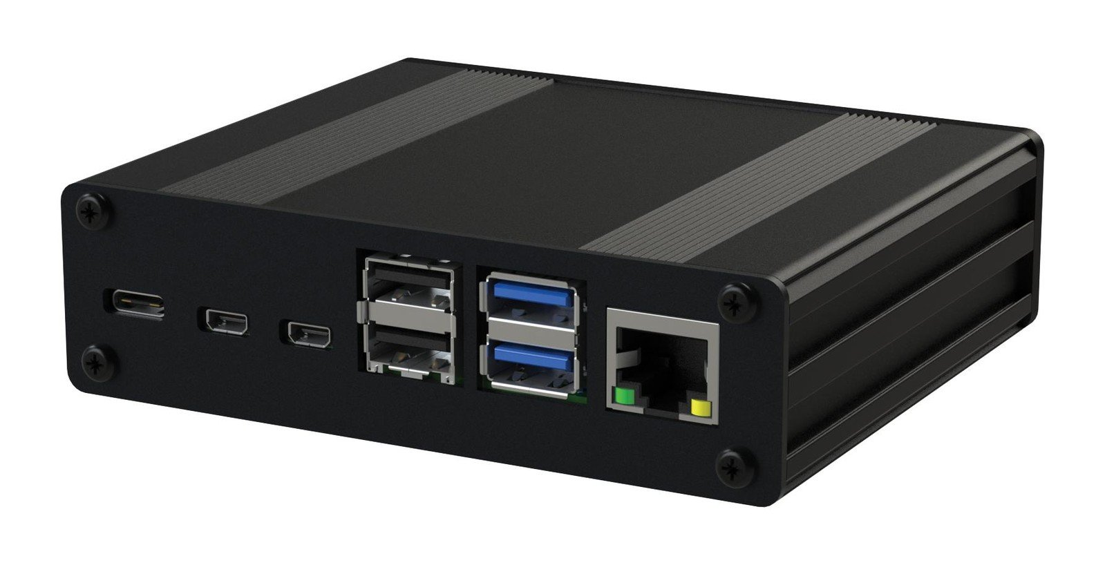 Multicomp Pro Mp004562 Rpi4 Case, With Heatsink Kit, Black