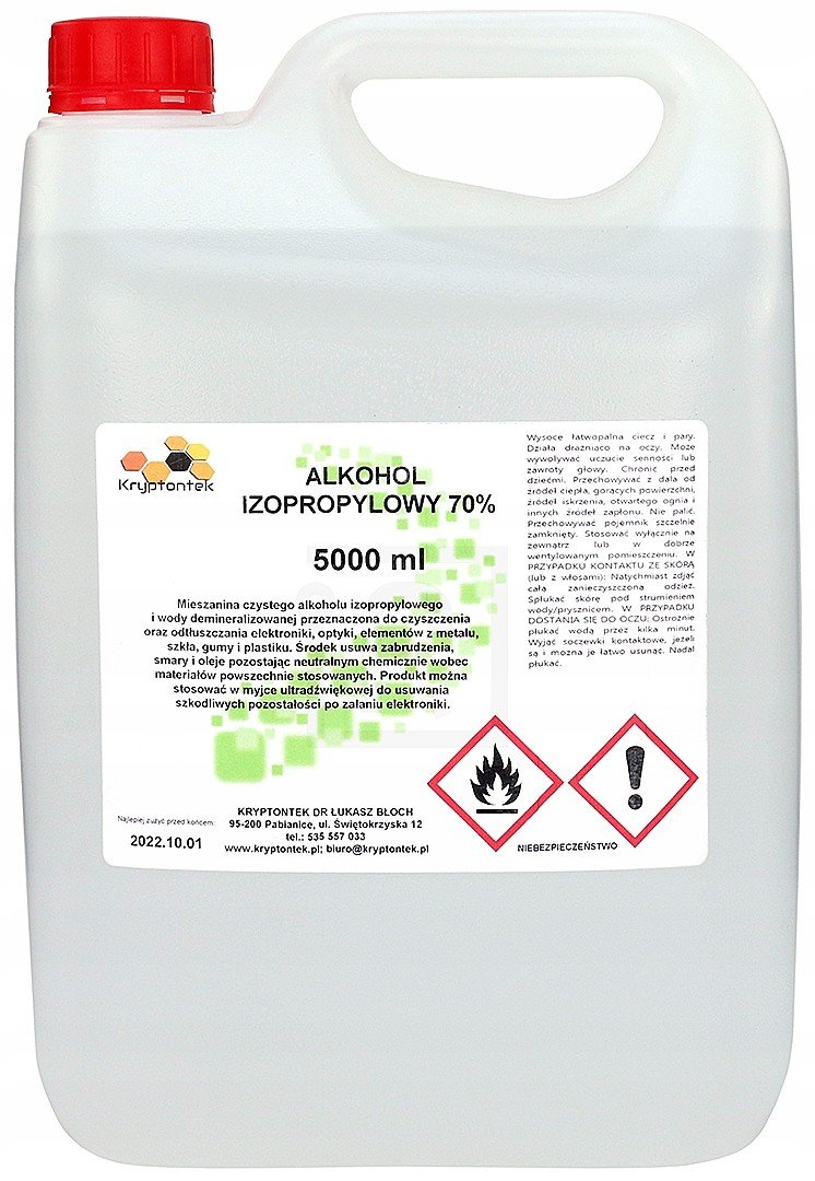 Isopropylalkohol 70% Na Mytí Povrchů 5L