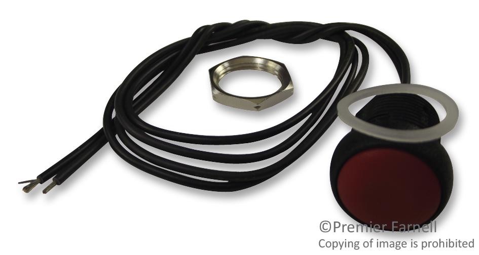 Apem Irr3F462 Switch, No, Round, Red, Ip67