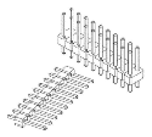 Amphenol Communications Solutions 91601-306Lf Receptacle, Vert, 6Way