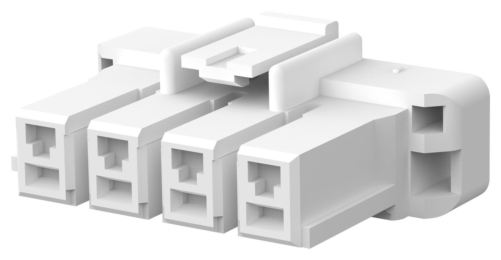 Amp - Te Connectivity 1376390-1 Plug Housing, 4Pos, Pa 6.6 Gf, Natural