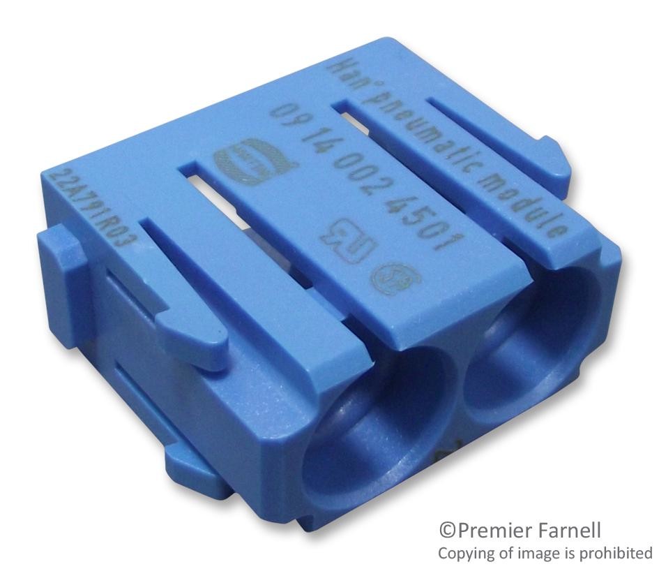 Harting 09 14 002 4501 Module, Male, Pneumatic, 2 Way