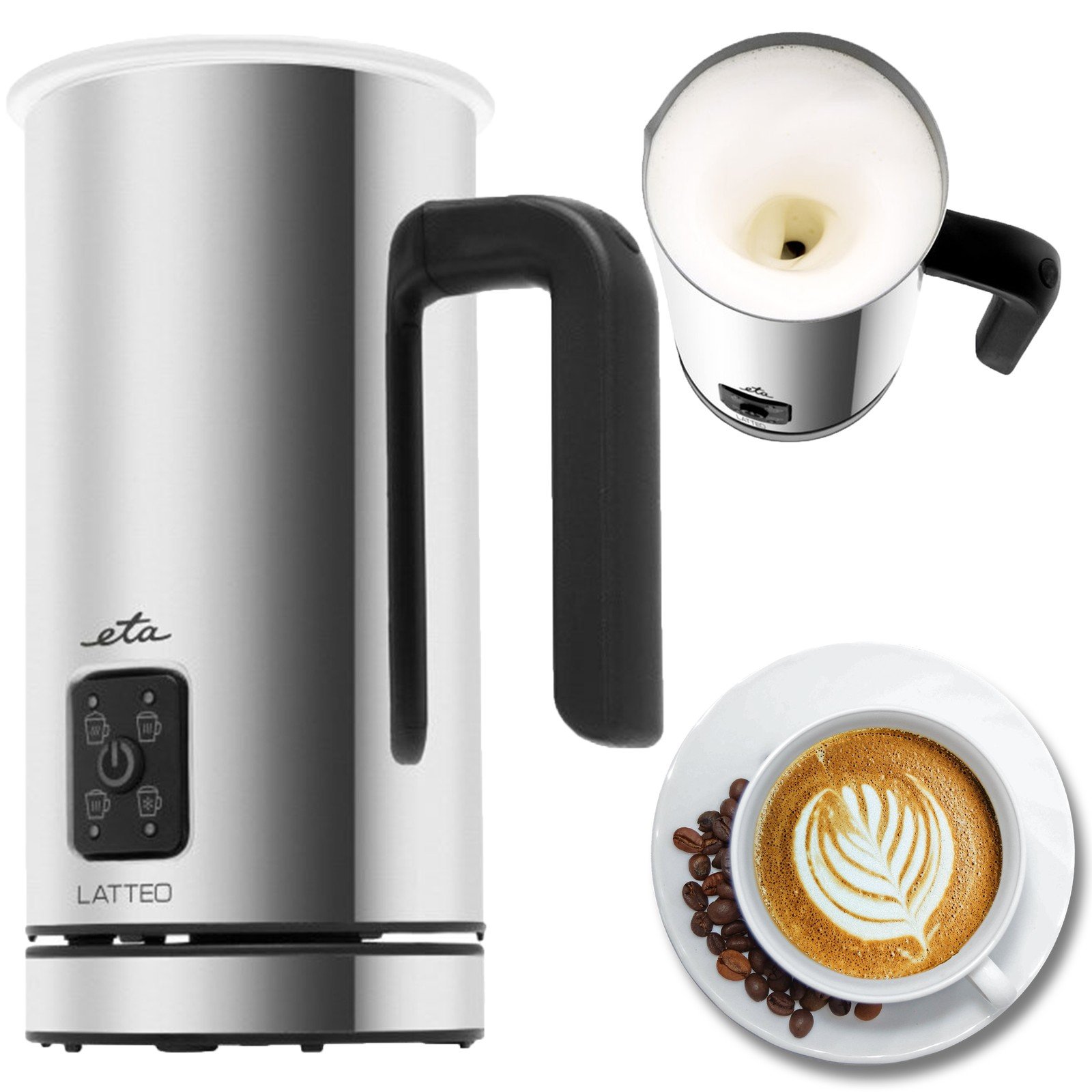 napěňovač a ohřívač mléka Latteo 6189 90000, nerez