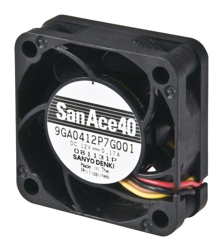 Sanyo Denki 9Ga0412G7001 Dc Axial Fan, 12.7Cu.ft/min, Ball, 40Mm