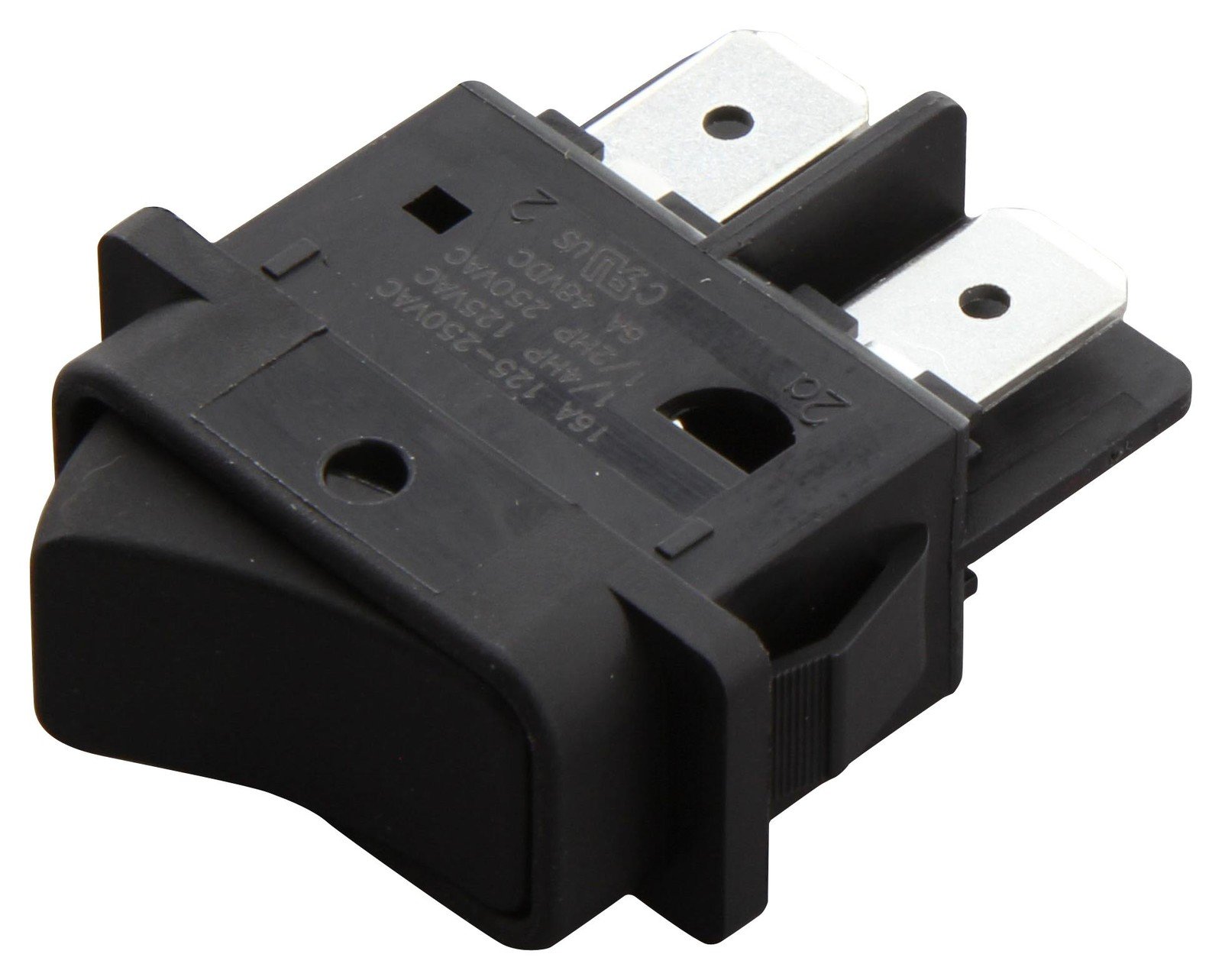 C&k Components Df62J12S215Qa Rocker Switch, Dpst, 16A, 250Vac, Black