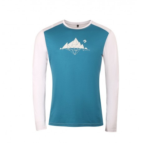 Direct Alpine Furry Long 2.0 emerald/grey (glacial) pánské triko dlouhý rukáv 100% Merino L