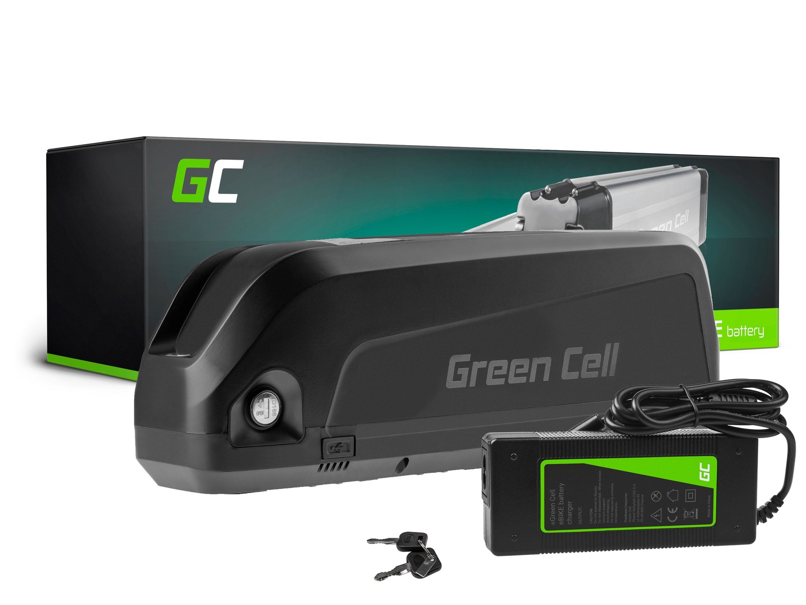 Green Cell E-bike Baterie 36V 20Ah 720Wh Down Tube Ebike EC5 pro Ancheer, Samebike, Fafrees s nabíječka EBIKE77STD