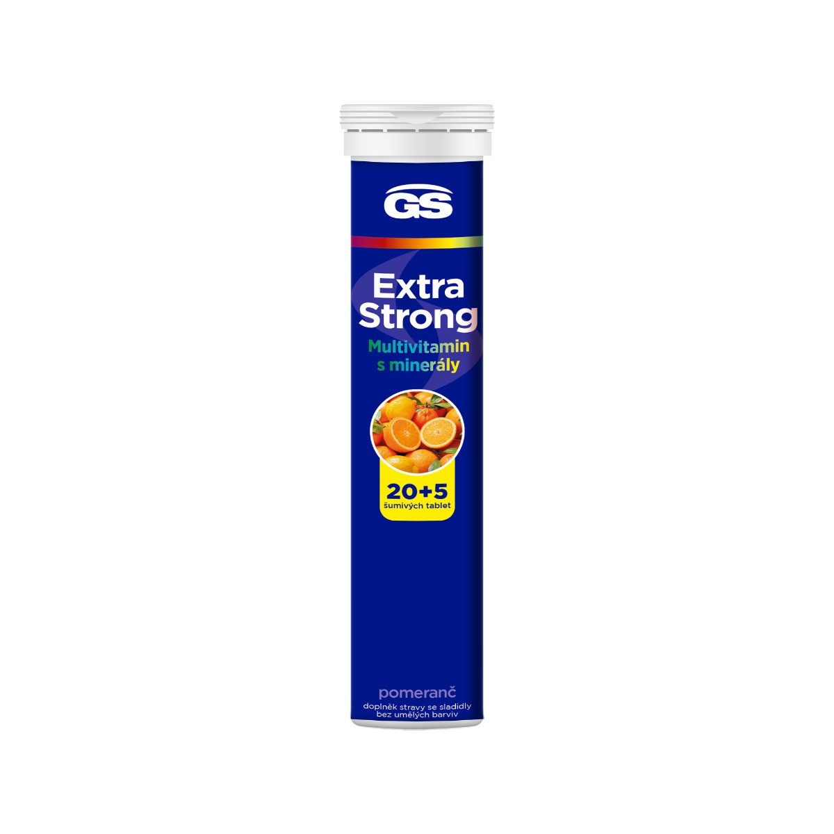 GS Extra Strong Multivitamin + Minerály pomeranč 20+5 šumivých tablet