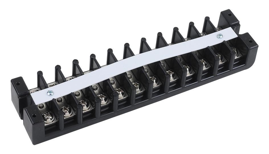 Marathon Special Products 1512Stdslb Terminal Block, Barrier, 12Pos, 10Awg