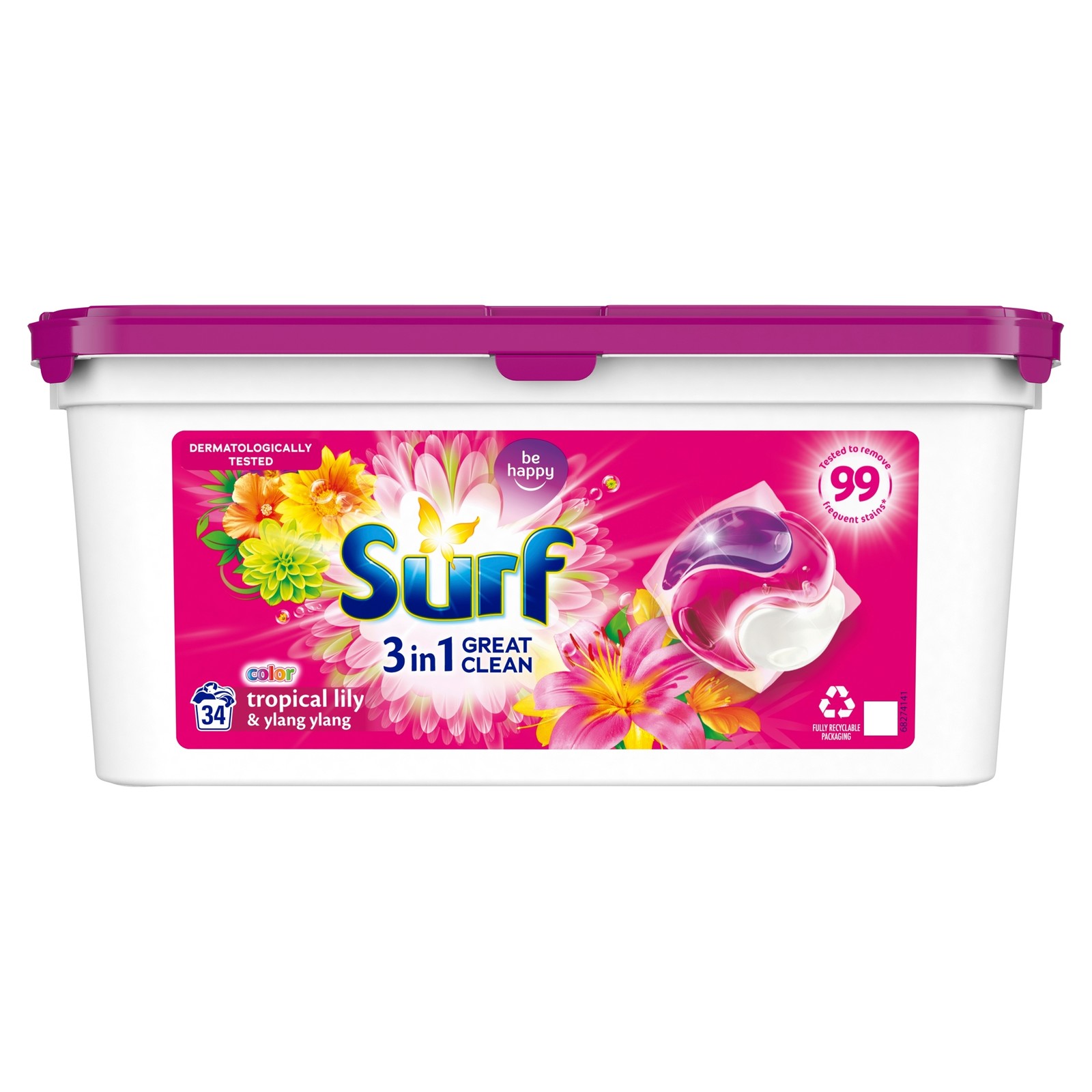 Surf Color Tropical Lilly & Ylang Ylang Kapsle na praní 34 ks