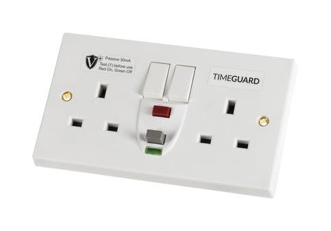 Timeguard Rcd06Wpvn Rcd Socket, 13A, 230Vac, Passive, 2 Gang