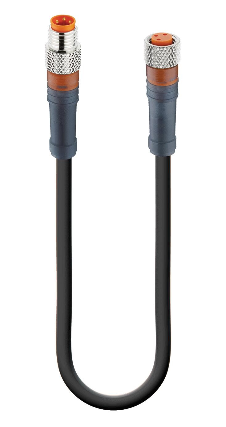 Lumberg Automation Rsmv 3-Rkmv 3-224/5 M Sensor Cord, 3P M8 Plug-M8 Rcpt, 5M