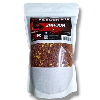 DK FISHING Feeder mix vlhčený jahoda 1kg-DK1008