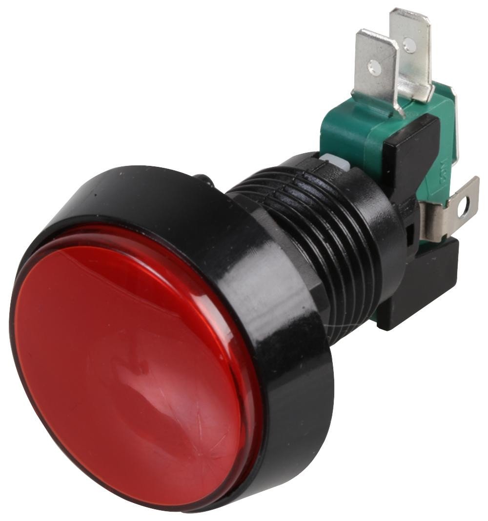 Rjs Electronics Rjs-Gme2-R-12V-D Switch, Illum, Mom, 12V, 36.8Mm, Red