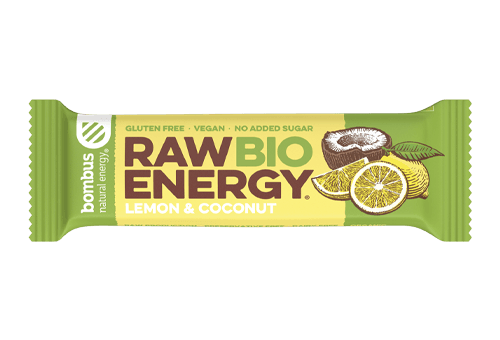 Bombus Energy Tyčinka Citron a kokos  Bio Raw 50 g Expirace 8.2.2024