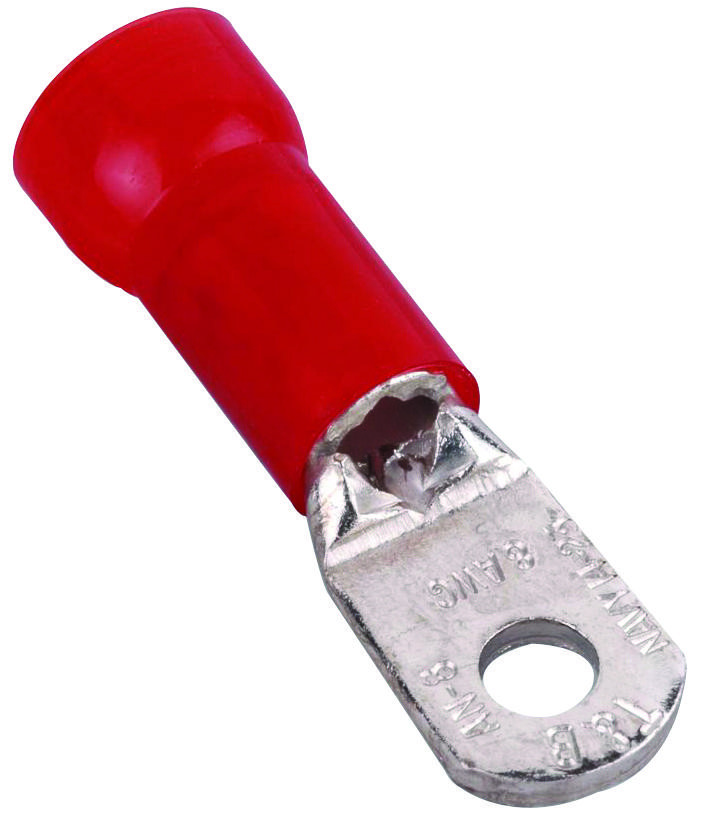 Abb - Thomas & Betts Rd717 Terminal, Ring Tongue, 1/4In, Crimp, Red