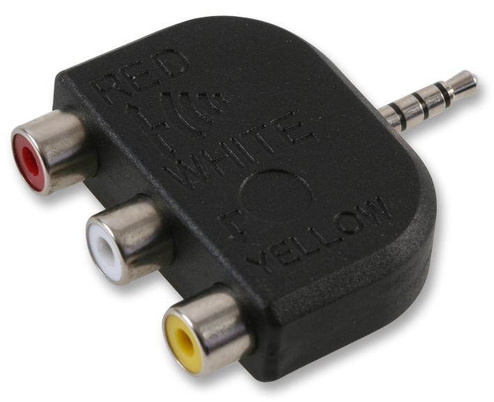 Pro Signal Psg02787 Adaptor, 3X Phono To 4P 3.5 Plug