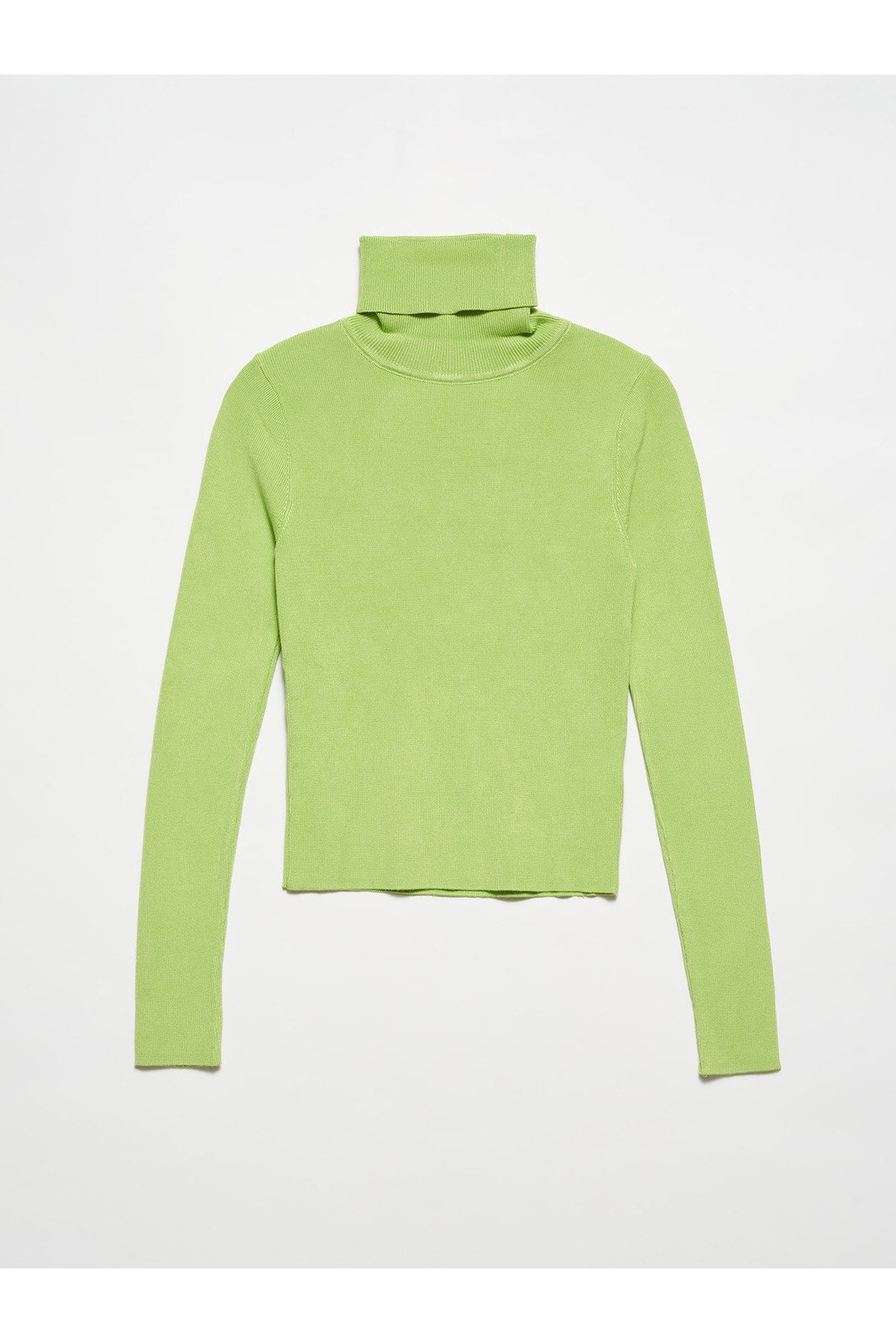 Dilvin 10225 Turtleneck Sweater-Apple Y.