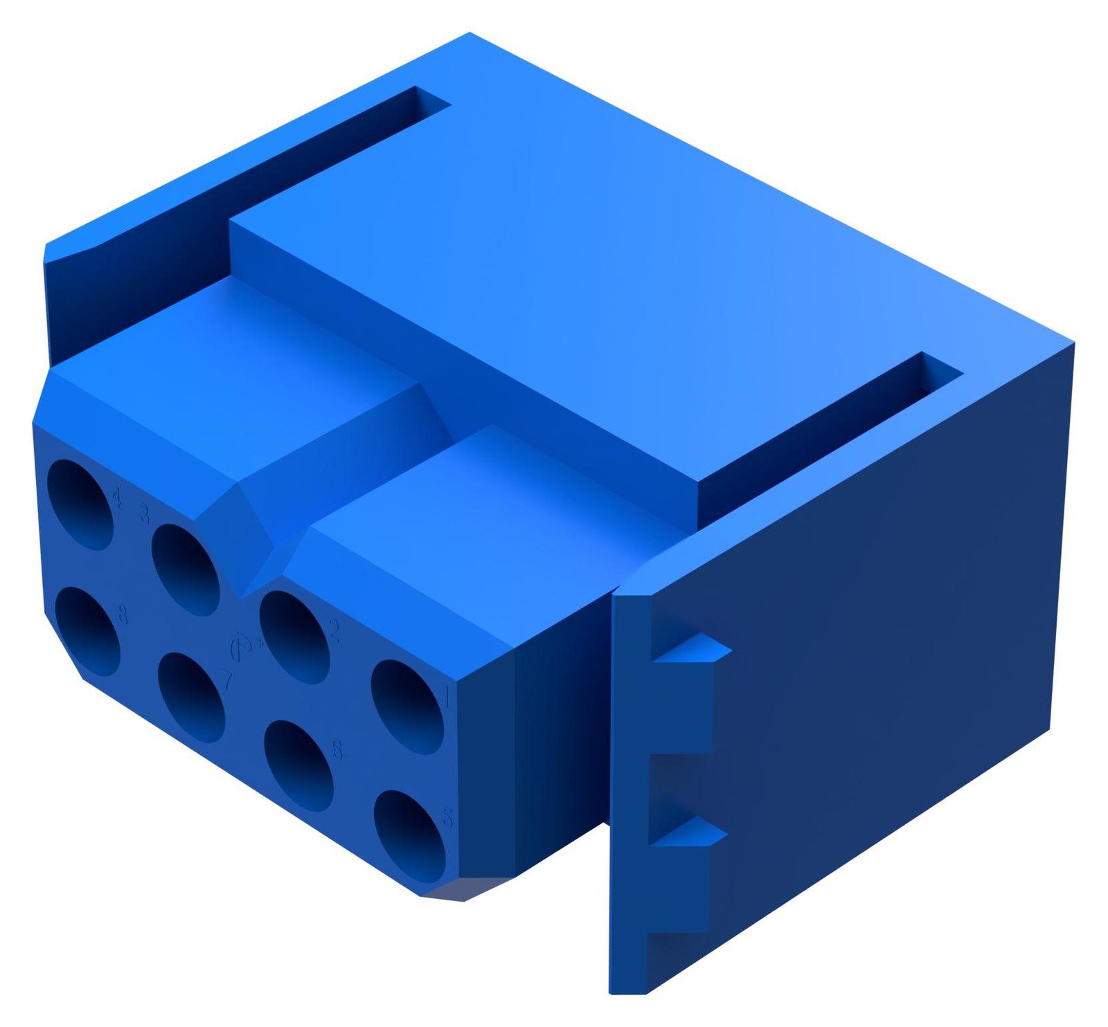 Positronic Plb08F0000/aa. Rectnglr Pwr Housing, Latch, Rcpt, 8P