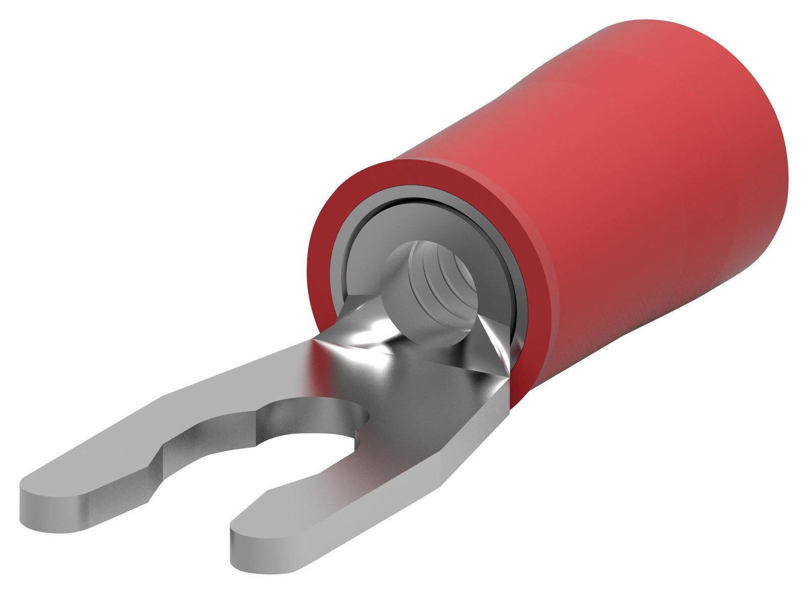 Amp - Te Connectivity 52929-3 Terminal, Spring Spade, #6, Red