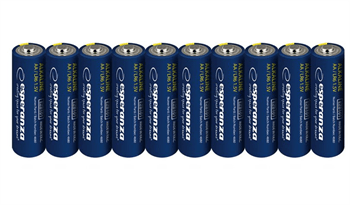 Baterie Esperanza EZB114 AA LR6 alkalické, 1,5V, balení 10ks