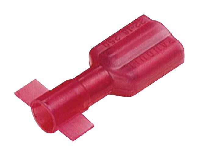 Panduit Dnf18-205Fib-3K Female Disconnect, Nylon Fully Insulated, 22 - 18 Awg, .187/.205 X .032 Tab Size, Funnel Entry