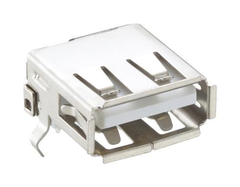 Lumberg 2410 12 Usb Conn, 2.0 Type A, R/a Rcpt, 4Pos, Th