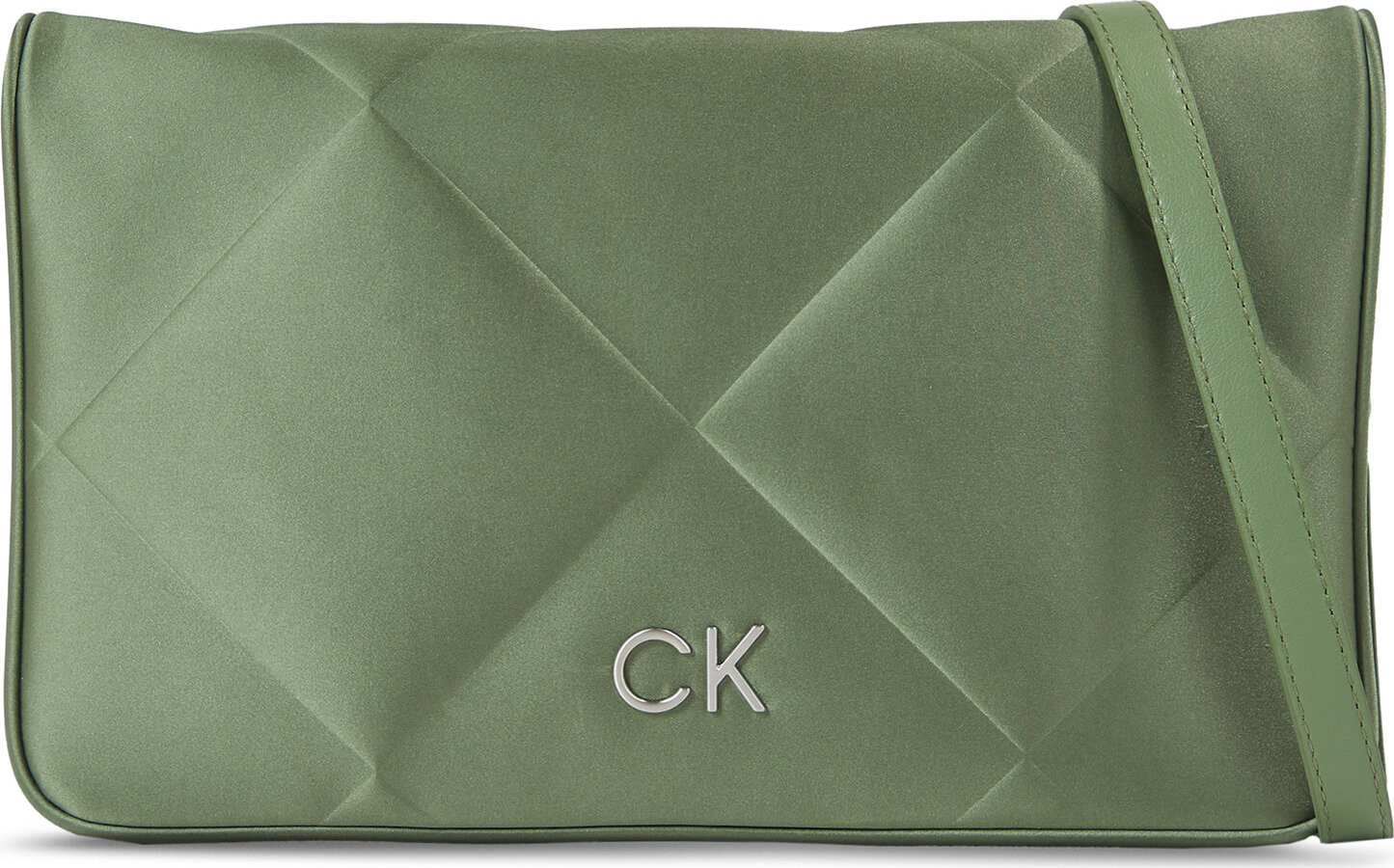Kabelka Calvin Klein Re-Lock Quilt Shoulder Bag-Satin K60K611300 Sea Spray LKG