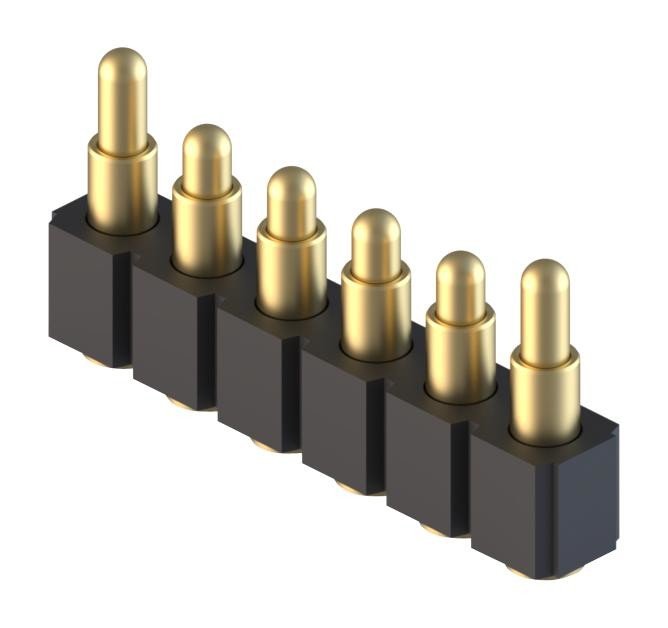 Mill Max 812-22-006-30-030101 Spring Loaded Connector, Header, 6Pos
