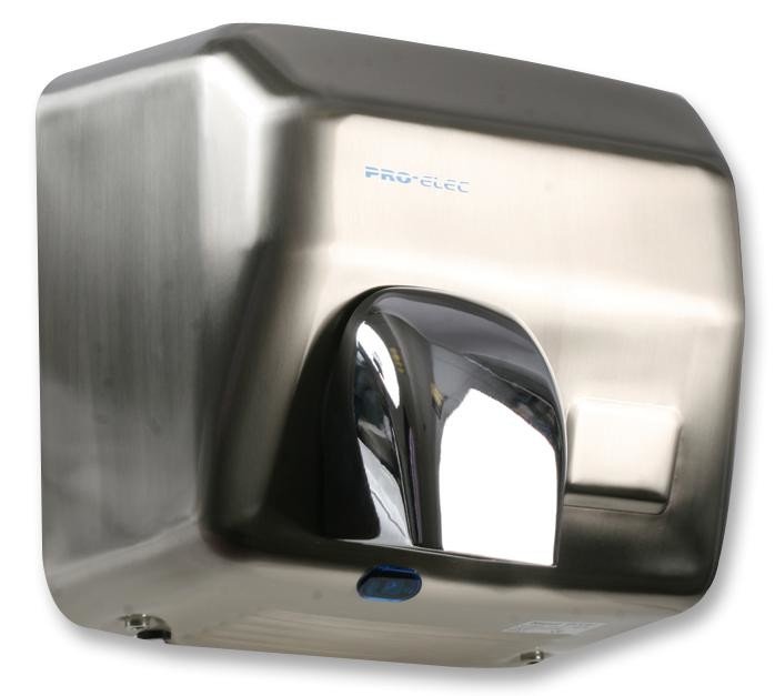 Pro Elec Pel00878 Hand Dryer Automatic Brushed Steel