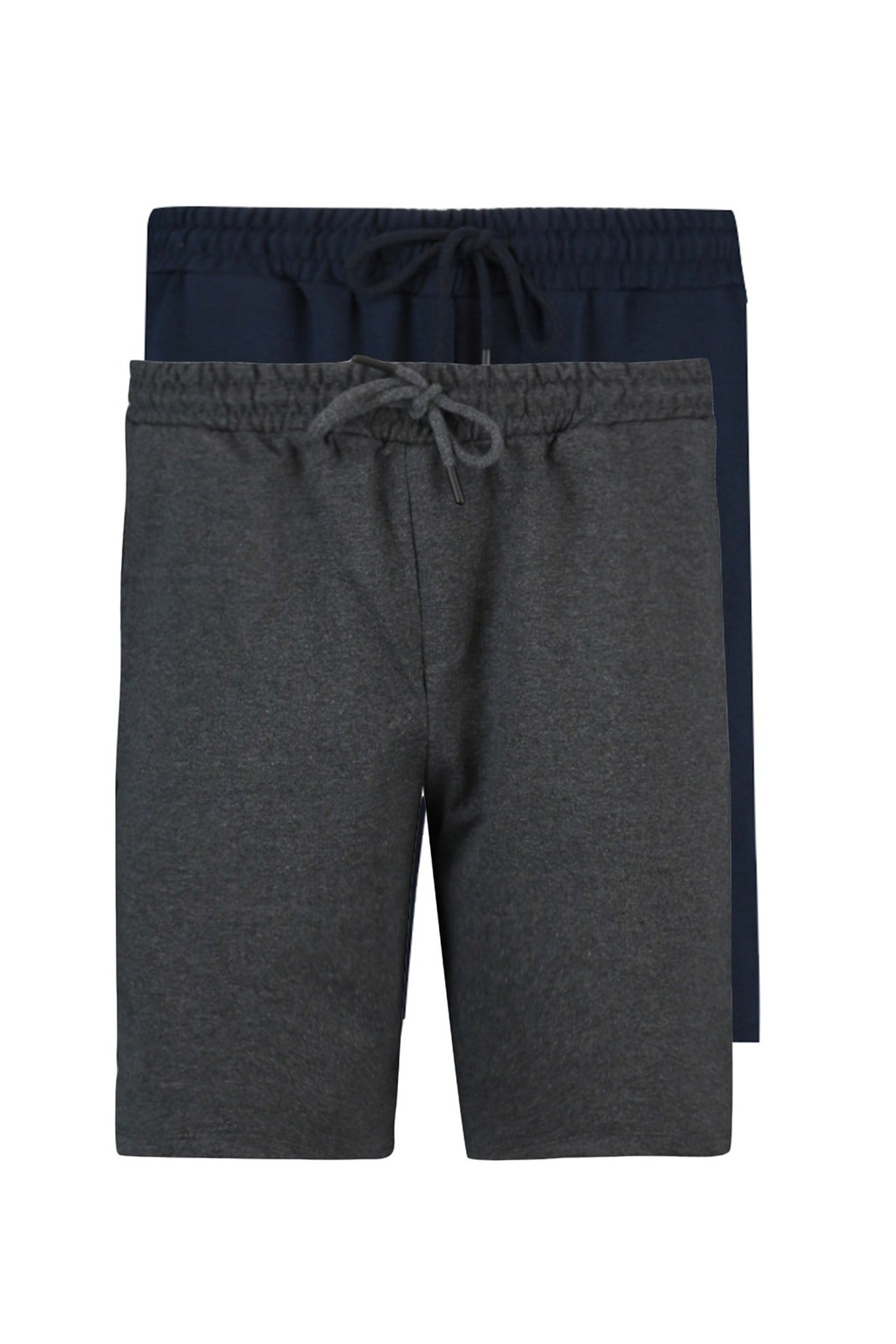 Trendyol Anthracite-Navy Blue Men's Basic Regular/Normal Wear Straight 2-pack Shorts.
