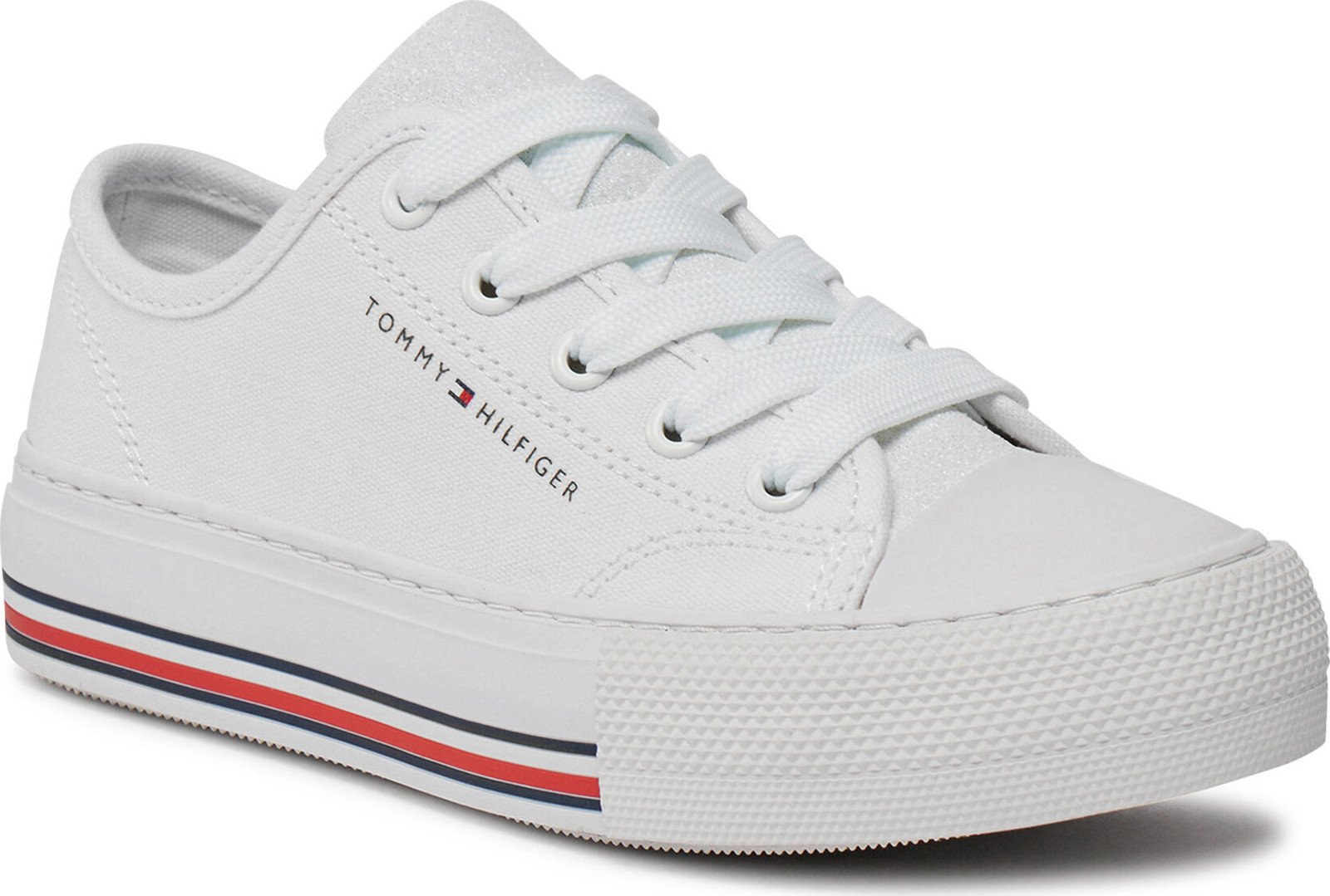 Plátěnky Tommy Hilfiger Low Cut Lace-Up Sneaker T3A9-33185-1687 M White 100